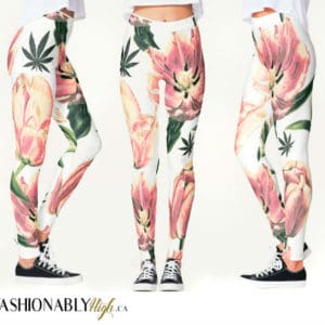 Fashionably High Dutch Tulip Cannabis Leggings