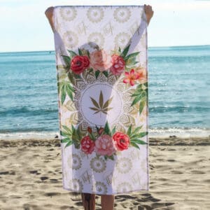 FashionablyHigh.ca Rose Buds and Flowers Beach Towel