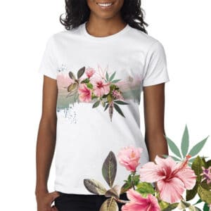 FashionablyHigh.ca "HIGHbiscus" CannaFloral tshirt