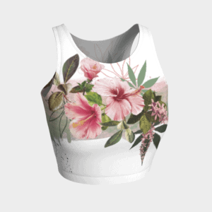 FashionablyHigh.ca "HIGHbiscus" CannaFloral Athletic Crop Top